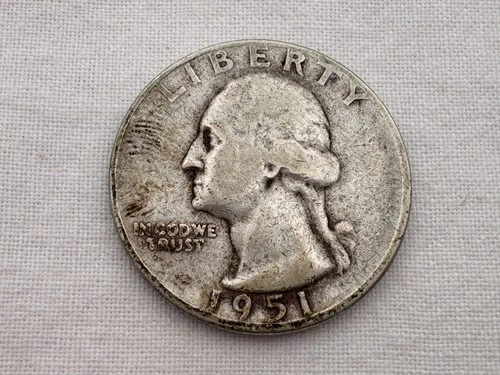 1951 S U.S. Washington Silver Quarter IU-11