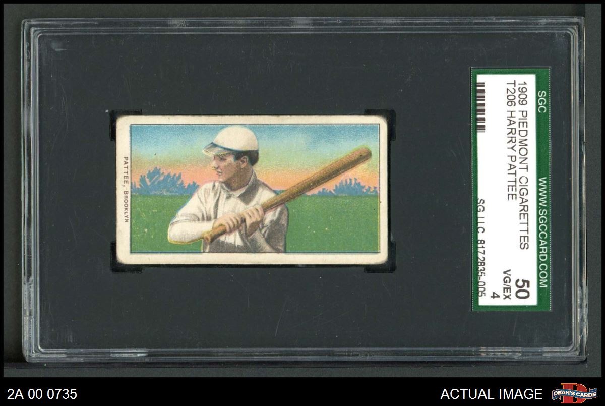 1909 T206 Harry Pattee Superbas (Dodgers) SGC 4 - VG/EX