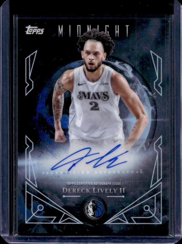 2025-26 Topps Midnight Dereck Lively II Sun Signatures Auto #MS-DL Mavericks