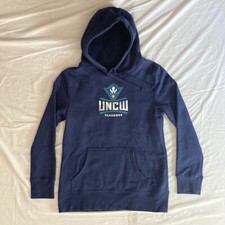  NWT UNCW SEAHAWKS Fanatics Navy Blue NCAA Pullover Hoodie Sweatshirt S 