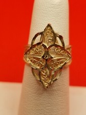 Vintage Sterling Silver 925 Delicate Filigree Ring Size 5.5