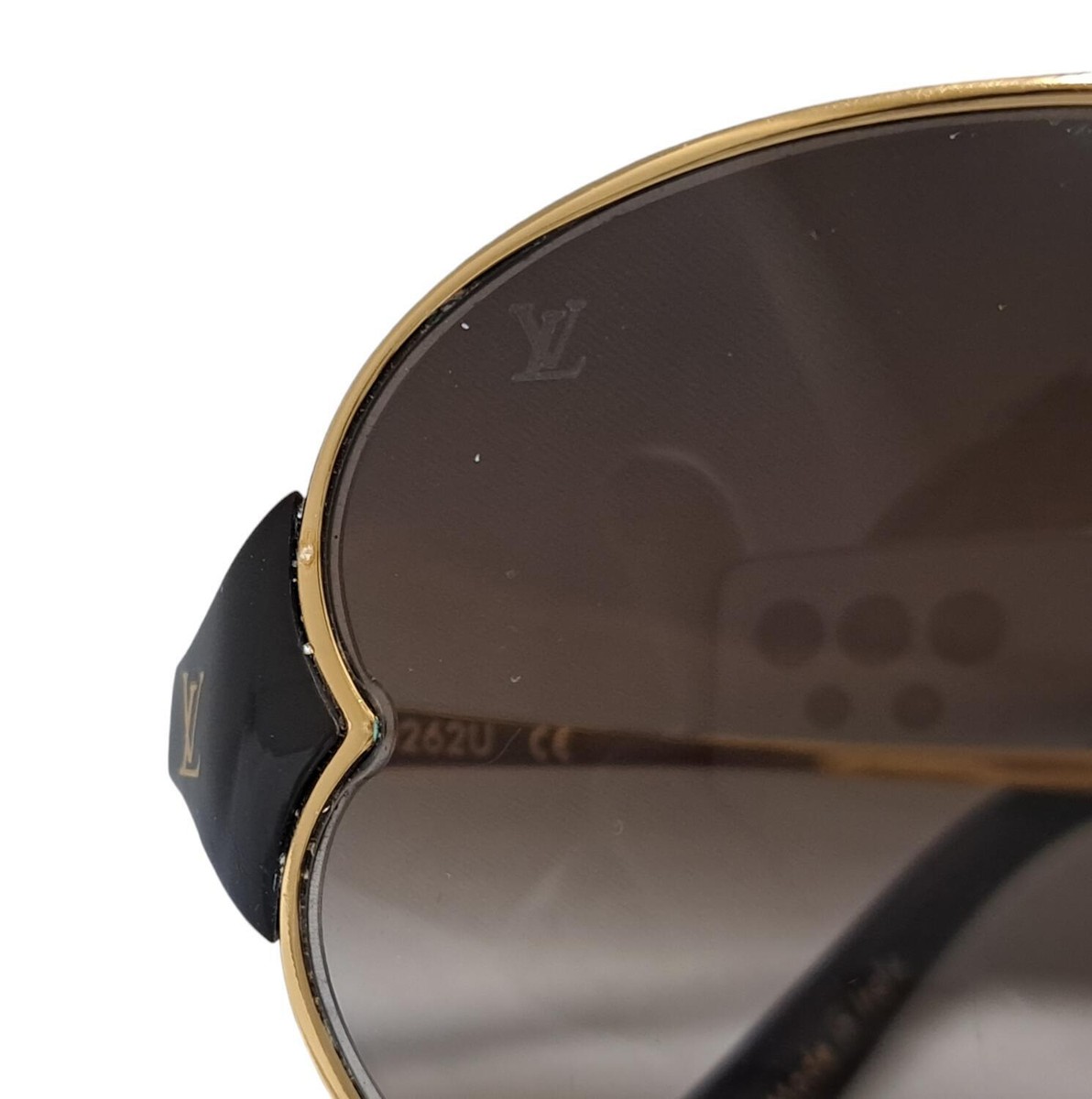 Louis Vuitton Sunglasses Daisy Z0262U Gold Metal Frame Brown