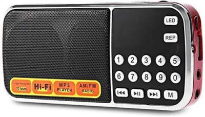 AM FM Portable Pocket Radio Music Player Support Micro SD/TF Card USB Slot 