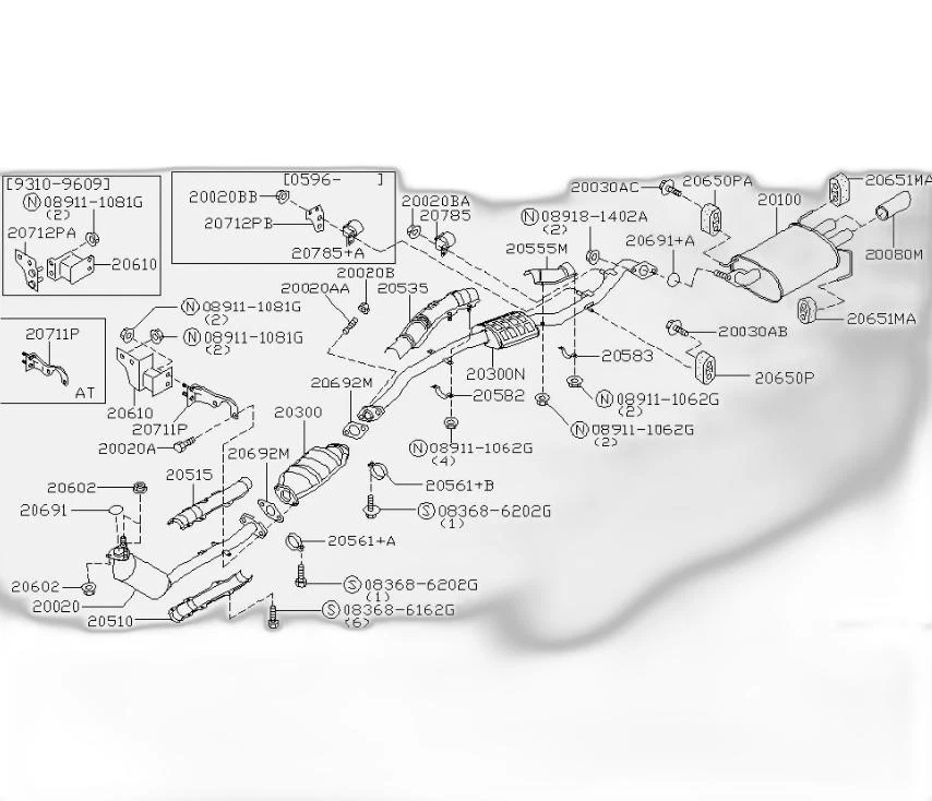 JUNTA-ESCAPE ORIGINAL NISSAN 20691-58E01 Foto 2 de 2