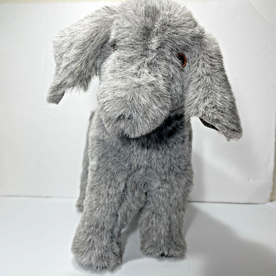 Homemade Gray Dog Artisan Crafted Firm Standing 15 Inch Tall Puppy Floppy Ears