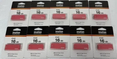 IMATION Wholesale Lot Bulk - ( 10 Pack ) USB 2.0 16GB Flash Memory Stick Thumb Pen Drive