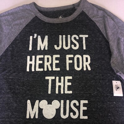Disney Parks T Shirt  I m Just Here For the Mouse  WDW XXL 2XL XXLarge NWT