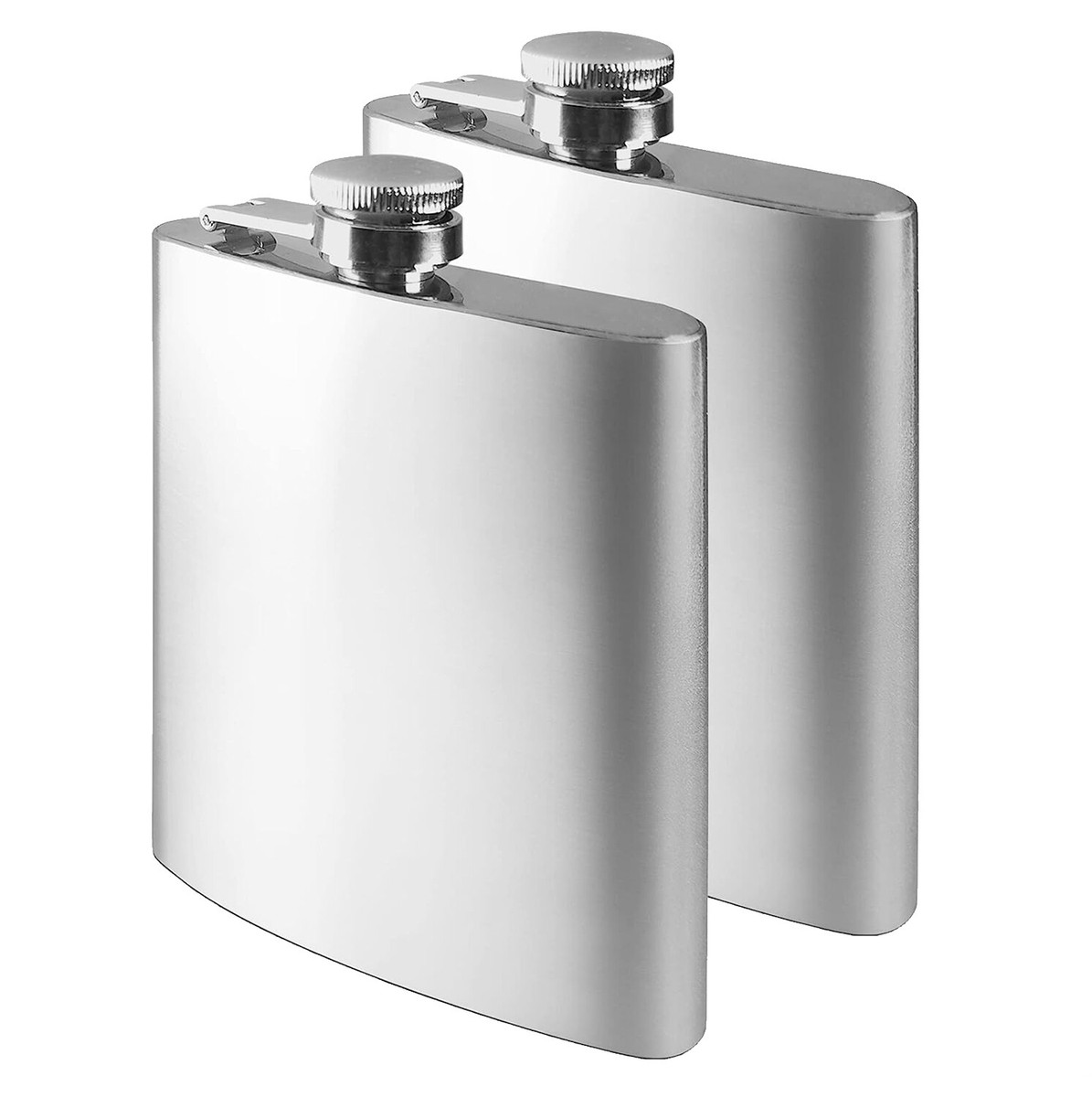 2X 7oz Hip Flask Stainless Steel Wine Whiskey Liquor Alcohol 2X 7oz Hip Flask Stainless Steel Wine Whiskey Liquor Alcohol