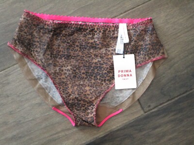 PRIMA DONNA TWIST CAFE PLUME FULL BRIEF PANTIES IN CHEETAH SIZE MEDIUM (UK)