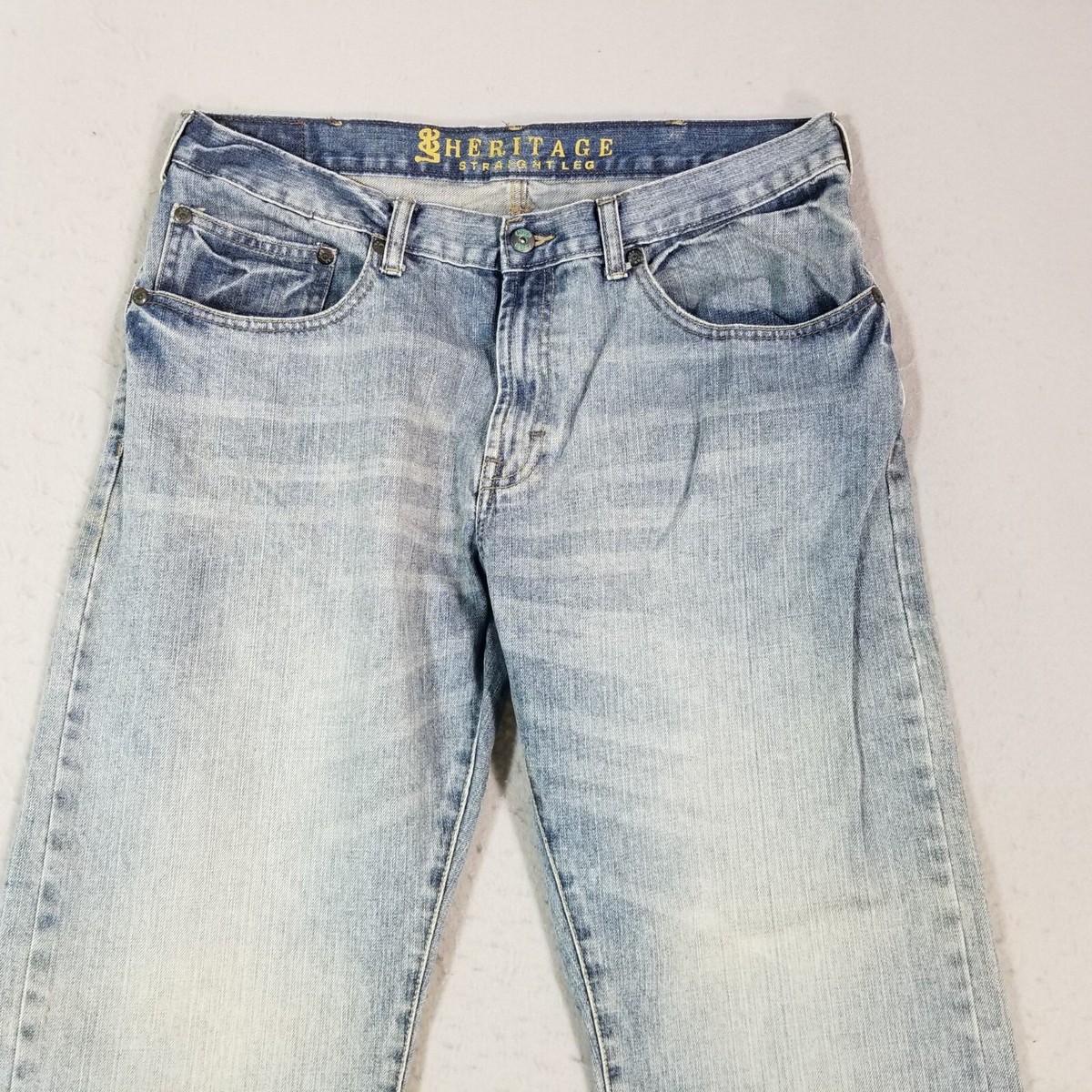 Lee jeans men's 34x30 Heritage relaxed straight blue denim pants