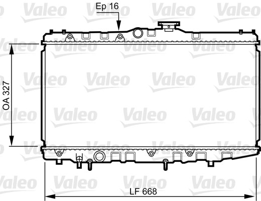 Radiateur de refroidissement moteur Valeo 731105 pour berlines et citadines essence