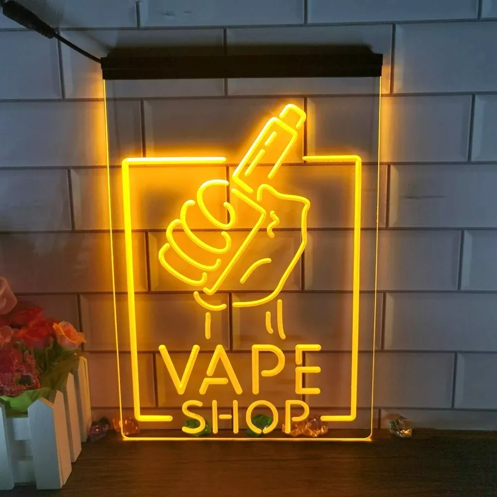 Vape Smoke E Cigarettes Shop LED Neon Light Sign Business Display