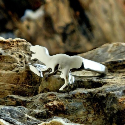 T Rex Ring Adjustable from Sz 4.5 to Sz 7 Rings Cute Kids Adults Unisex ...
