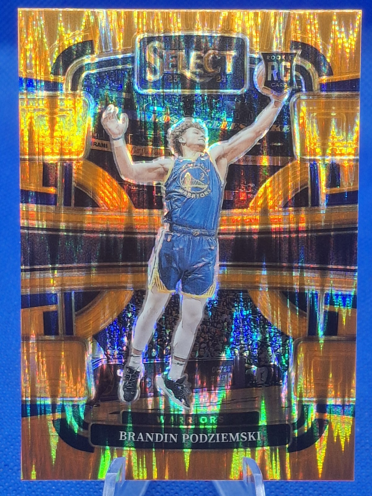 2023-24 Panini Select Concourse Brandin Podziemski RC Orange Flash Prizm #93