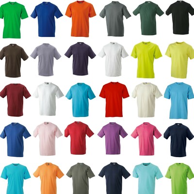 Unisex T-Shirt Kurzarm Baumwolle Rundhals Jersey Übergröße Gr. S - 5XL (BN002)