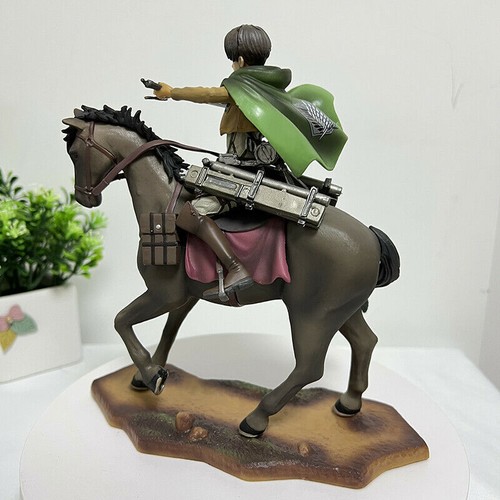 action figure attacco al capitano Levi Ackerman a cavallo statua 18 cm + scatola - Foto 5 di 12