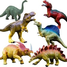 6 Pack 6-7 Inch Realistic Figure Toys Large Dinosaur Toddler Toys