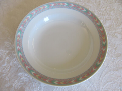 Studio Nova Cheyenne YA013-Multicolor Rim-Japan- 8 1/4'' Rim Soup Bowls-Set of 7