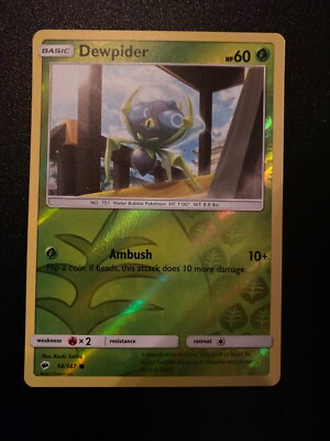 Dewpider 14/147 Sun & Moon: Burning Shadows Reverse Holo Mint/NM Pokemon Foil
