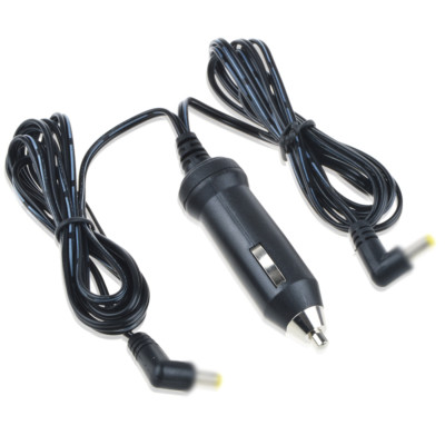 Car 2 Two Output DC Adapter For Insignia NS-DS9PDVD15 9'' Dual Screen DVD Player