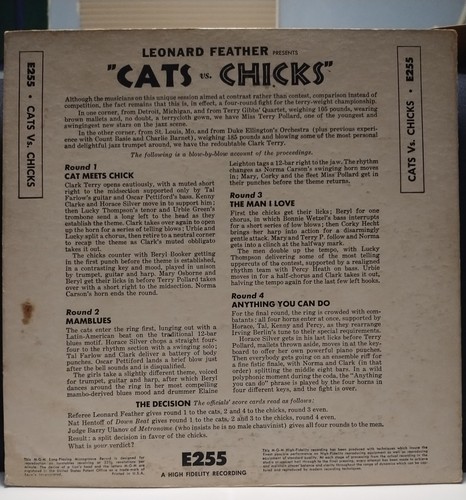CLARK TERRY-TERRY POLLARD Cats vs Chicks SCARCE 1954 DG MGM 10" LP Horace Silver - Picture 3 of 7