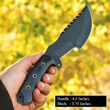 M48 HANDMADE D2 STEEL TRACKER SKINNING HUNTING KNIFE MILITARY SURVIVAL FULL TANG