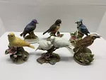 READ! VINTAGE Lot (6) Bird Figurines - Andrea, Lefton, Gorham, Maruri - DETAILED