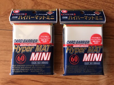 2 x KMC MINI HYPER WHITE Card Barrier Protector Sleeves 120ct Fit Yugioh USA