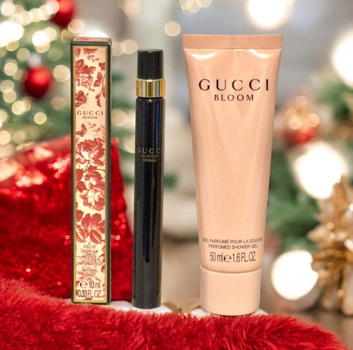 GUCCI BLOOM INTENSE 0.33 oz 10 ml EDP Intense Travel Spray & 1.6oz 