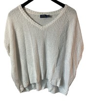 Polo Ralph Lauren White   linen Sweater XL Preppy Normcore Scandi Staple