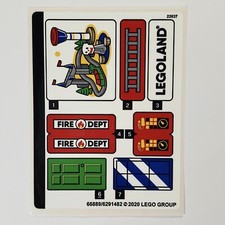 LEGO STICKER SHEET 40393 LEGOLAND Fire Academy Stickers Decals Legoland Parks