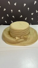 Vintage Beige Chiffon Women  s Hat