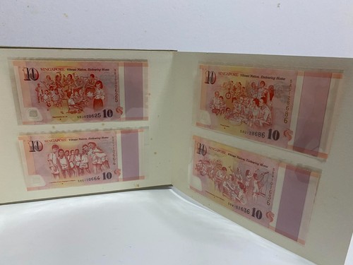 2015 SINGAPORE 50th independence commemorative 50 dollars 10 dollars x 5 w/ box - Picture 6 of 13