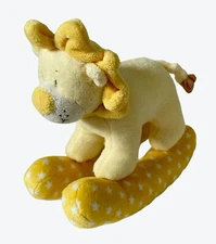 Babies R Us Yellow Lion Rocking Horse Rattle Lovey 9”Plush Stuffed Animal Toy 