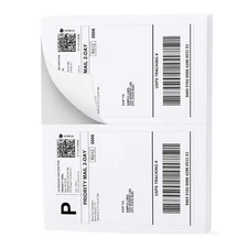 Half Sheet Address Shipping Label 8.5" x 5.5" Sticker Labels for Laser & Ink ...