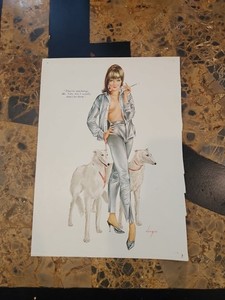 Vtg. Vargas Pinup Girl Picture Playboy Centerfold Page Pin Up