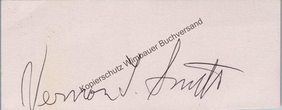 Original Autograph Vernon L. Smith Nobel Prize Economics 2002 /// Autogramm Auto