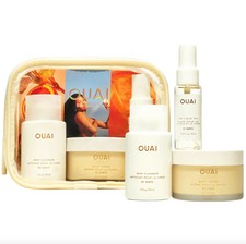OUAI ST Barts Body Hair Care Travel Kit Cleanser 3oz Creme 3.4oz  Hair Mist Set