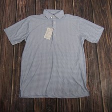 Collars  Co Polo Shirt Mens Small Blue White Featherweight Relaxed Dress Collar