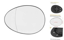 Mirror Glass Heated with Backing Plate Driver Side Left Side Rear View Mirror