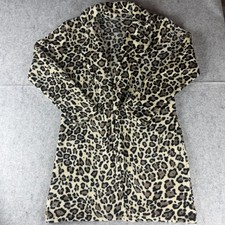 Unbranded Leopard Animal Print Womens Faux Fur Coat Size L
