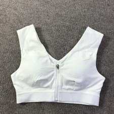 Tommie Copper Sports Bra Womens Medium Zip Front Shoulder Support Active Gym