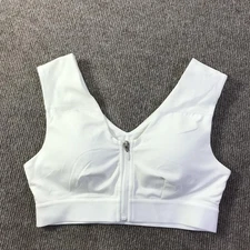 Tommie Copper Sports Bra Womens Medium Zip Front Shoulder Support Active Gym