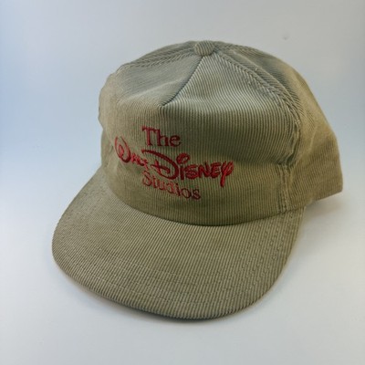 Vintage Walt Disney Studios Corduroy Snapback Hat   New with Tags   Tan