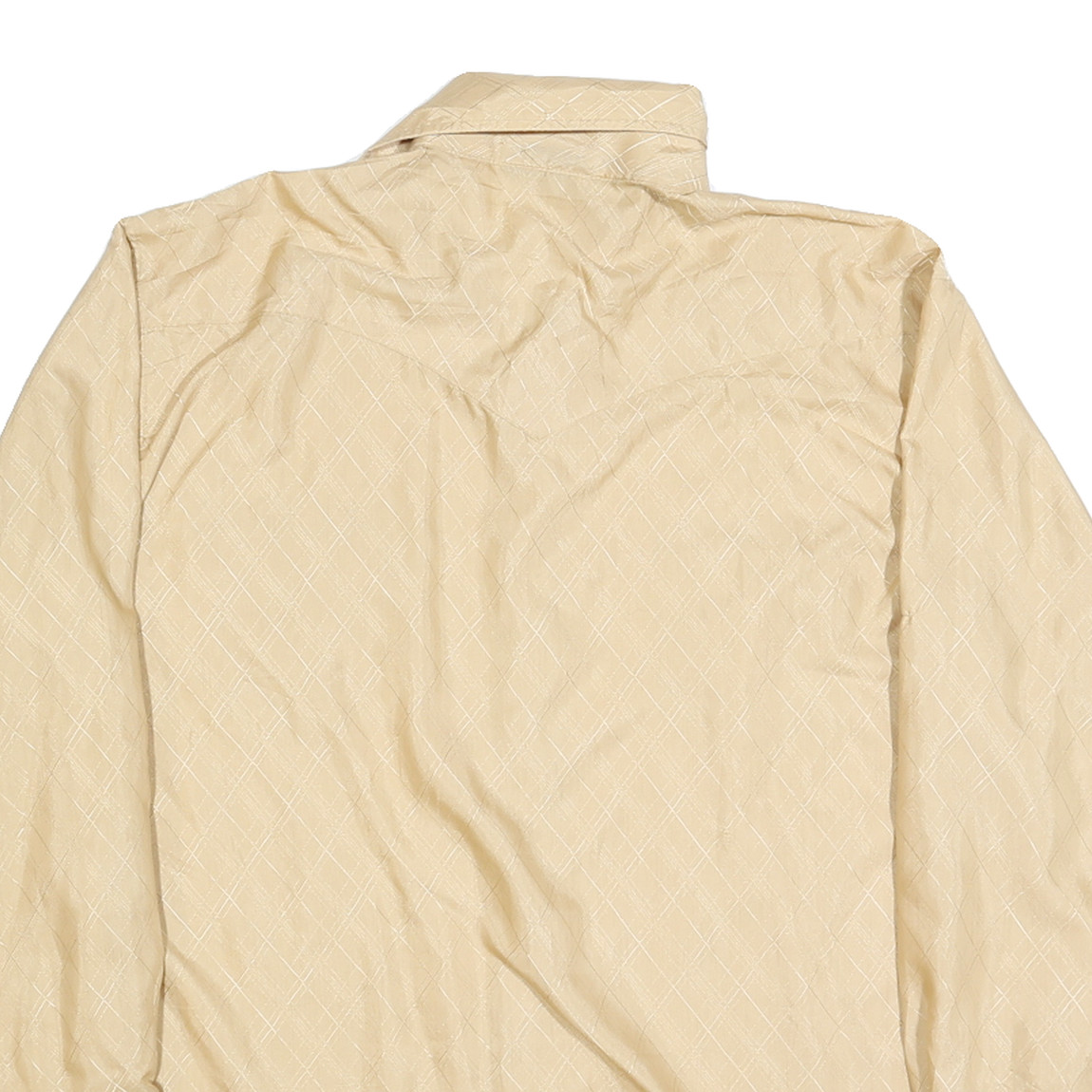 Mens Beige Patterned Shirt Button Long Sleeve L V… - image 4