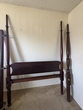 RARE Antique Mahogany Sheraton Four-Poster Tester Bed Owned By Dolly Madison