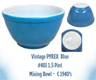Vintage PYREX Blue #401 1.5 Pint Mixing Bowl C1940's
