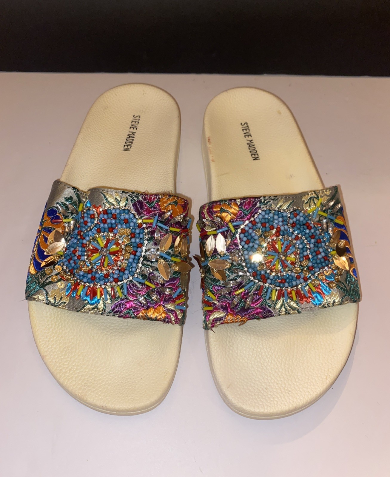 Steve Madden Spark Slides – Size 8– Multicolored … - image 8