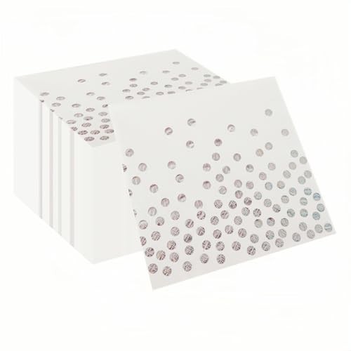 100PCS White and Silver Polka Dot Party Napkins,  Assorted colors 