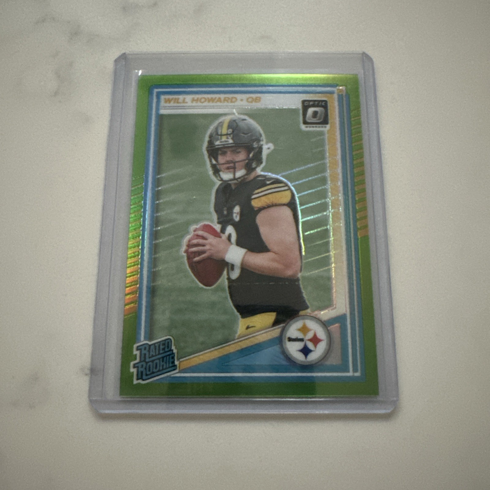 2025 Panini Donruss Optic Rated Rookie Will Howard #233 Lime Green /50 RC